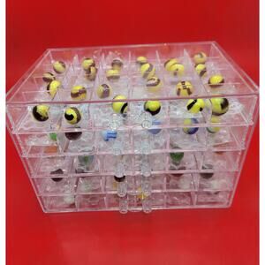 Vintage Lot of 120 Mixed Assorted Collectible Glass Marbles Out Of WV